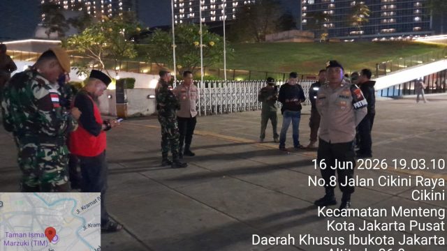 Tiga Pilar Menteng Monitoring Gedung TIM Cikini, Antisipasi Gangguan Kamtibmas