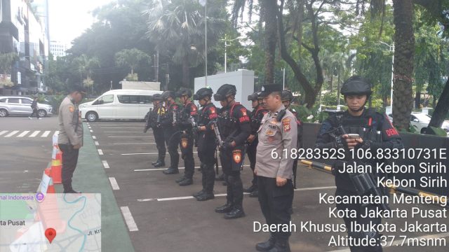 Apel Siaga Pengamanan Kantor BGN, Polsek Menteng Kerahkan 15 Personel Gabungan