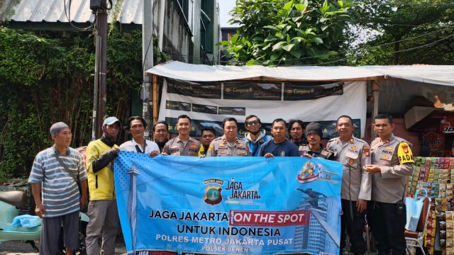 Polsek Senen Gandeng Ojol dan Pelaku Usaha Percetakan Lewat Program Jaga Jakarta On The Spot