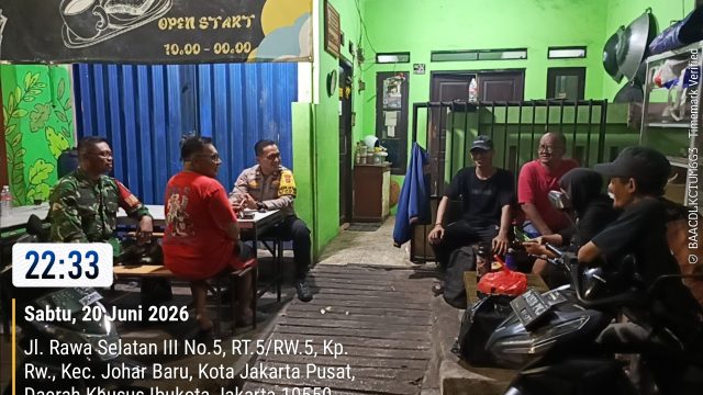 Patroli Satkamling Tanah Tinggi, Bhabinkamtibmas dan FKDM Perkuat Deteksi Dini Gangguan Kamtibmas