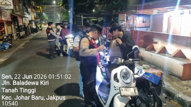 Polsek Johar Baru Amankan Pelaku Penyalahgunaan Narkotika Saat Operasi Cipta Kondisi dan Patroli Kewilayahan