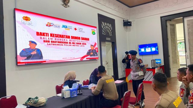 Brimob Polda Metro Jaya Gelar Donor Darah dI Hari Bhayangkara ke-80, Libatkan 100 Persone