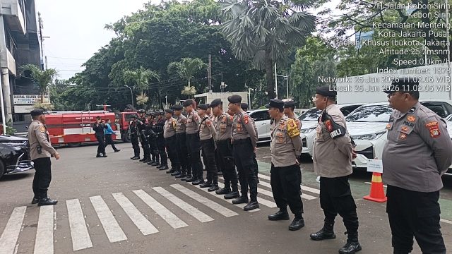 Apel Siaga di Kantor BGN, 47 Personel Gabungan Antisipasi Aksi Mahasiswa