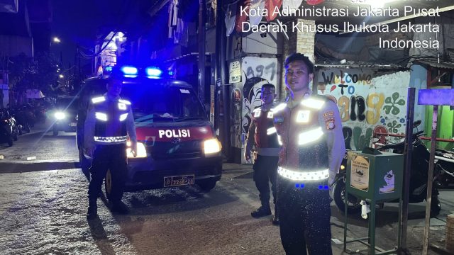 Patroli Blue Light Polsek Sawah Besar Perkuat Pencegahan Tawuran dan Kejahatan Malam Hari
