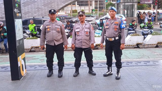 Polsek Metro Menteng Intensifkan Patroli Jalan Kaki, Kawasan Mh Thamrin Dipantau Ketat