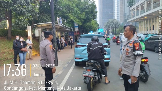 Patroli Cipta Kondisi di Jalan MH Thamrin, Polisi Tingkatkan Kewaspadaan Warga dari Copet dan Jambret
