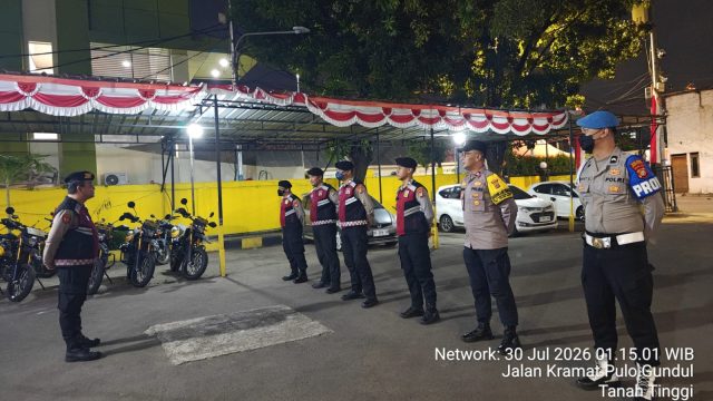 Apel Operasi Cipta Kondisi dengan Sasaran Begal, Narkoba, Sajam dan Kejahatan Jalanan serta Patroli di Wilkum Polsek Johar Baru