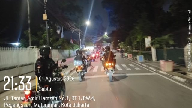 Patroli Gabungan TNI-Polri Perkuat Pengamanan Malam di Menteng